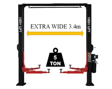 HiLift - 2 Post Hoist | YL-350W 5.5T Extra Wide Clear Floor Car Hoist 