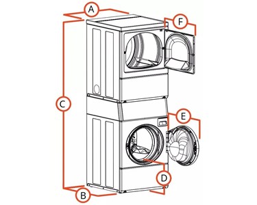 Speed Queen - Commercial Stacked 10kg Washer + 9kg Dryer | Electric | LTEE5A