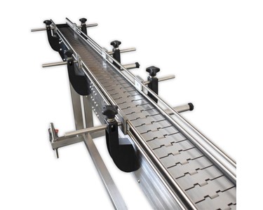Packserv - Bench Top Stainless Steel Slat Conveyor | PSC-6-1.2