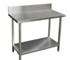 Stainless Steel Work Bench with splashback & solid under shelf