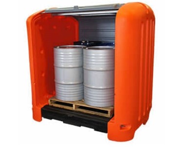 Spill Crew - Drum Bunds Top Spill Pallet | 4x 205L Drums with Hard Top Cover