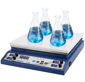 Hot plate and four position magnetic stirrer with PT100 sensor | WH420