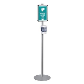 A4 Floor Stand w/ Antibacterial Hand Sanitiser 