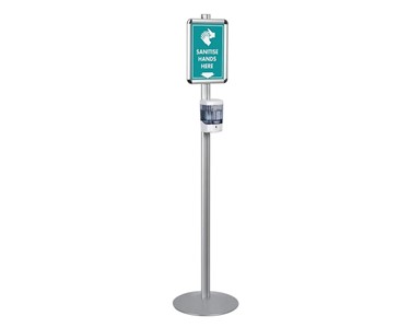 A4 Floor Stand w/ Antibacterial Hand Sanitiser 