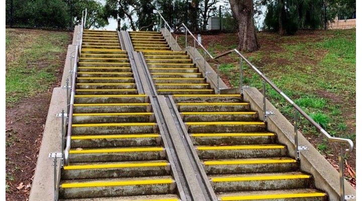 Advance Anti-Slip stair nosings on concrete steps