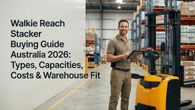 Walkie Reach Stacker Buying Guide Australia (2026): Types, Capacities, Costs & Warehouse Fit