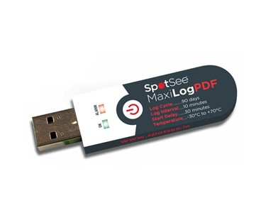 SpotSee - MAXILOG PDF V3 SINGLE USE TEMPERATURE DATA LOGGER 7050-G2