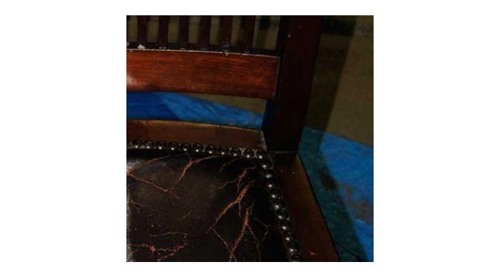 After - Carriage dining chair during cleaning with STERI-7 RTU Wipes – Office of Rail Heritage, Sydney