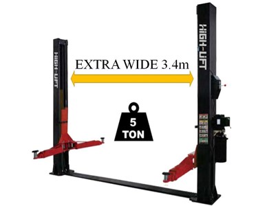 HiLift - 2 Post Hoist | YL-250W 5.5 Ton Extra Wide Base Plate 