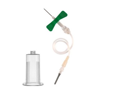 Blood collection butterfly with retractable needle