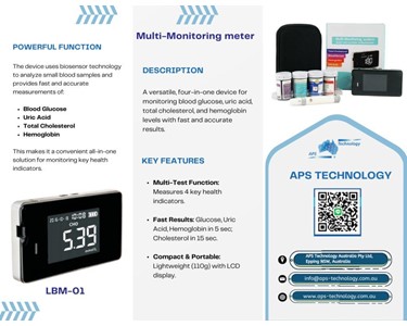 APS Technology Australia - Multi-parameter Blood Monitor