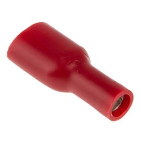 Red Crimp Shrouded Receptacle 6.3/0.8mm