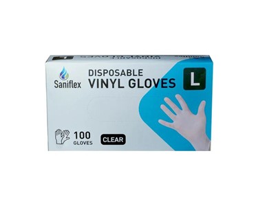 Powder Free Vinyl Gloves Disposable Medical Gloves | 100 Clear Gloves