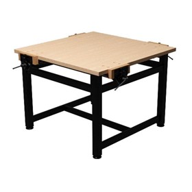 1200 x 1200mm Metal Frame Woodwork Bench | 4x 175mm Vices