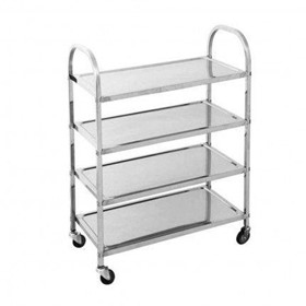 Utility Trolley & Cart | Four Tier Stainless Trolleys