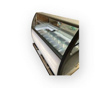 Gelato Ice Cream Freezer with 12 Tubs