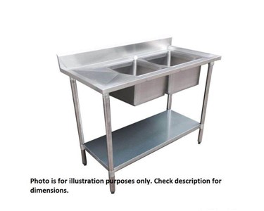Handy Imports - Stainless Steel Double Sink Benches 600mm Deep 1500-6-DSBR HY