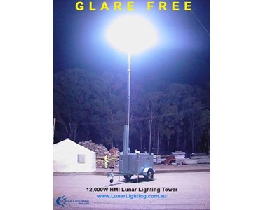 Lunar Lighting Glare-Free HMI Light Tower | 12000W HMI