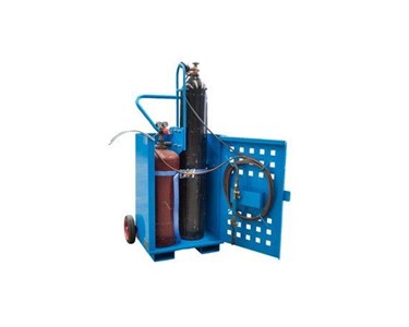 Crane Liftable Oxy/Acetylene Trolley w/Hose Hooks | Gas Bottle Trolley