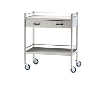 Resuscitation Trolley 800Wx500Dx900Hmm | Two Drawers Beside