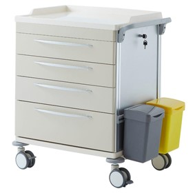 Medicine Trolley - White Drawers