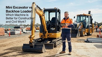 Mini Excavator vs Backhoe Loader: Which Machine Is Better for Construction and Civil Work?