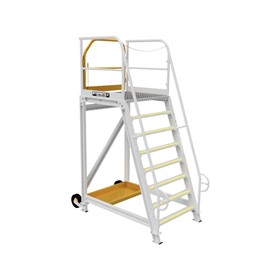 Mobile Platform Ladder | 2000mm Industrial Grade