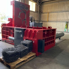 Mattress Springs Baler in Oregon: ENERPAT AMB-L2014-250 for Scrap Metal Recycling