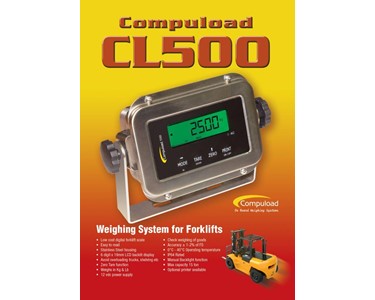 Forklift Scale: Compuload CL500 Digital Forklift Weighing System Scale