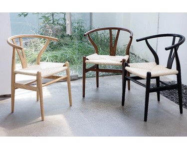 benssur - Dining Chair - RC52 Brown Finish & Paper Rope Seat