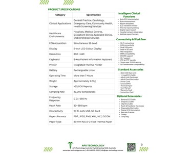 APS Technology Australia - iMAC 300 3-Channel ECG Machine