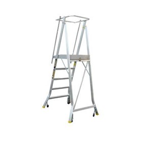 Order Picker Ladder | Wheeled Chassis | 210164