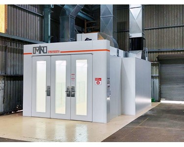 MN Spraybooths - Automotive Spray Booth | Full Downdraft | Twin Exhaust