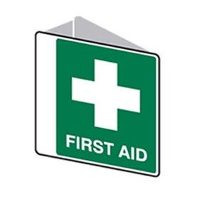 Safety Signage - First Aid Sign 3D  - 225x225 Poly