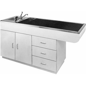 Veterinary Prep Cabinet with Sink | Cut-Away Wet
