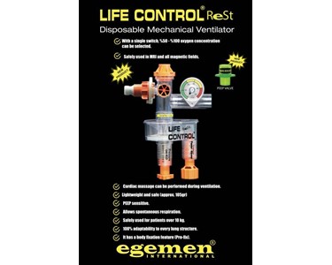 Egemen International - Life Control Rest Disposable Mechanical Ventilator