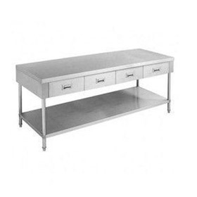 Stainless Steel Bench With 4 Drawers 1800 W X 700 D