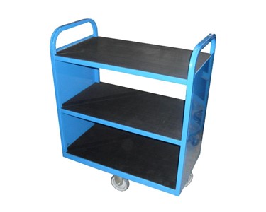 Tente - Powdercoated Library / Book Trolleys with Rubber Lined Decks