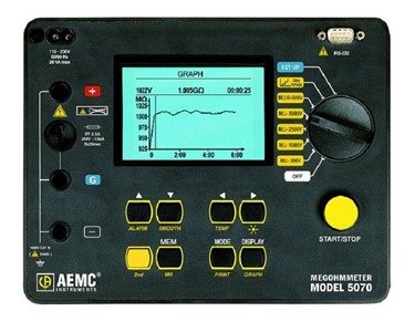 Fully Automated Graphical Insulation Tester | AEMC Megohmmeter 5070