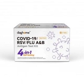 Diaghome Covid-19, RSV, Influenza A&B Antigen Test Kit 5 Pack 2026 Exp