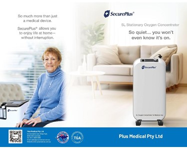 Secure Plus - 5 Litre Stationary Oxygen Concentrator ARTG : 524233,AUD:999.00