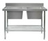 Simply Stainless - Splash Black Double Sink Bench | SS125