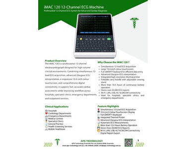 APS Technology - iMAC 120 12-Channel ECG Machine