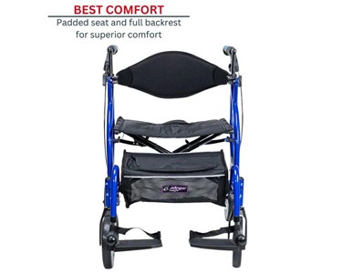 Folding Wheelie Walker Rollator Transport | Airgo Fusion Side 2 in 1