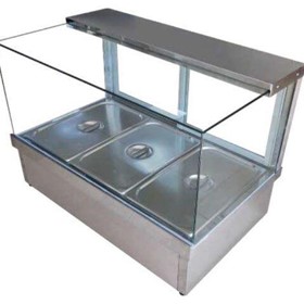 Square Glass Hot Food Display with 12 Pans | ATO-CRB-12 