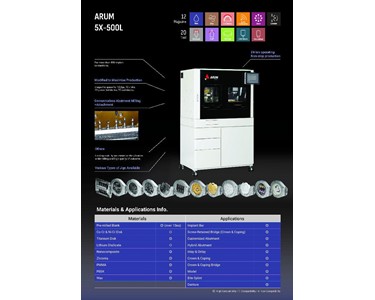 Arum Dentistry - 5-Axis Dry Dental Milling Machine – Arum 5X-500L