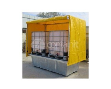 Contain It - IBC Bund Pallet | Galvanized 2 x 1000L 