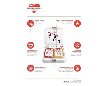 Lifepak - CR2 Essential Fully Automatic AED Lockable Cabinet Alarm Defibrillator