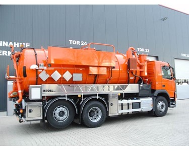 Suction vehicle superstructures