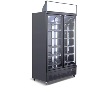 Commercial Upright 2 Door Black Freezer - Model IC COLD FD-BD126AH